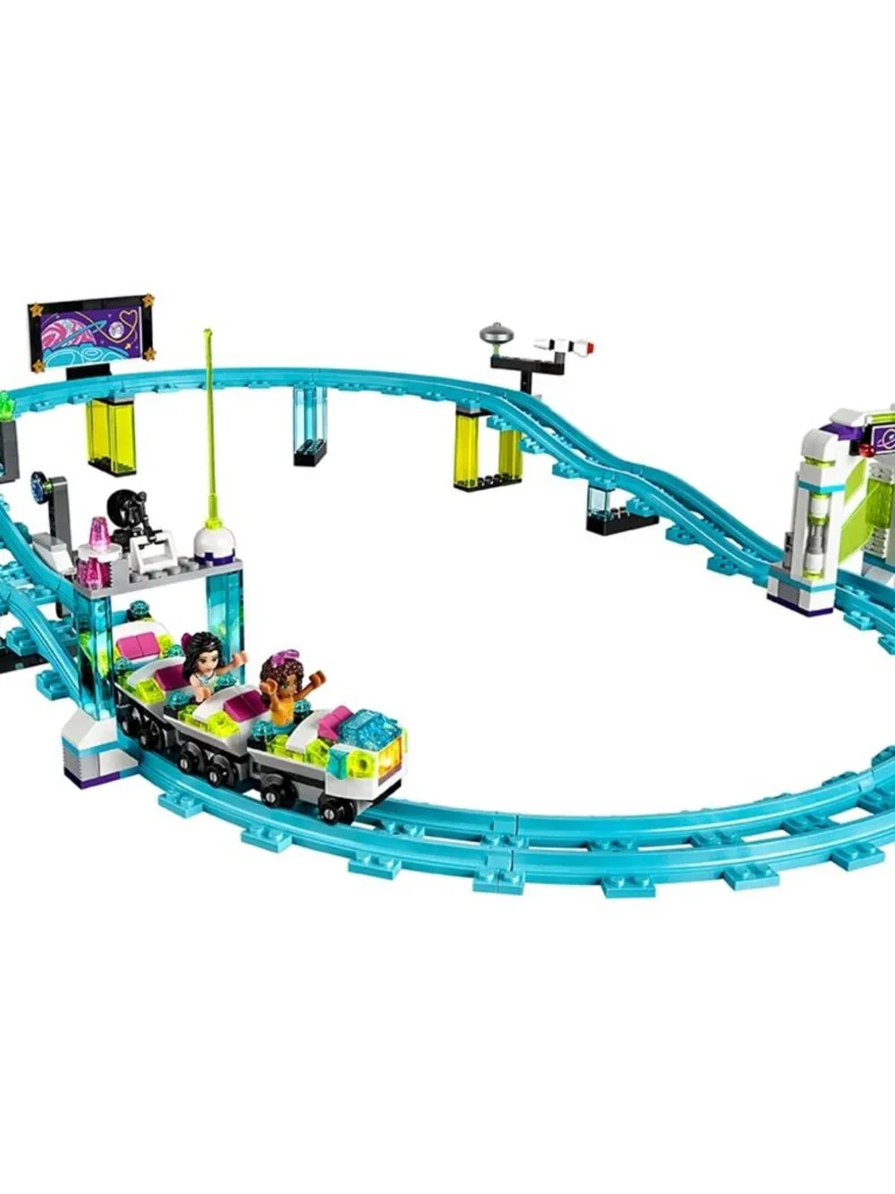 LEGO Friends Amusement Park Roller Coaster (#41130, 1124 pieces) - Retired